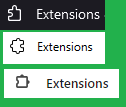 Extension entries in different browsers