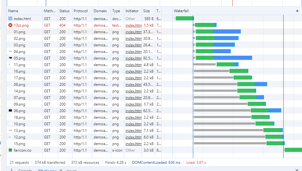 waterfall http 1.1